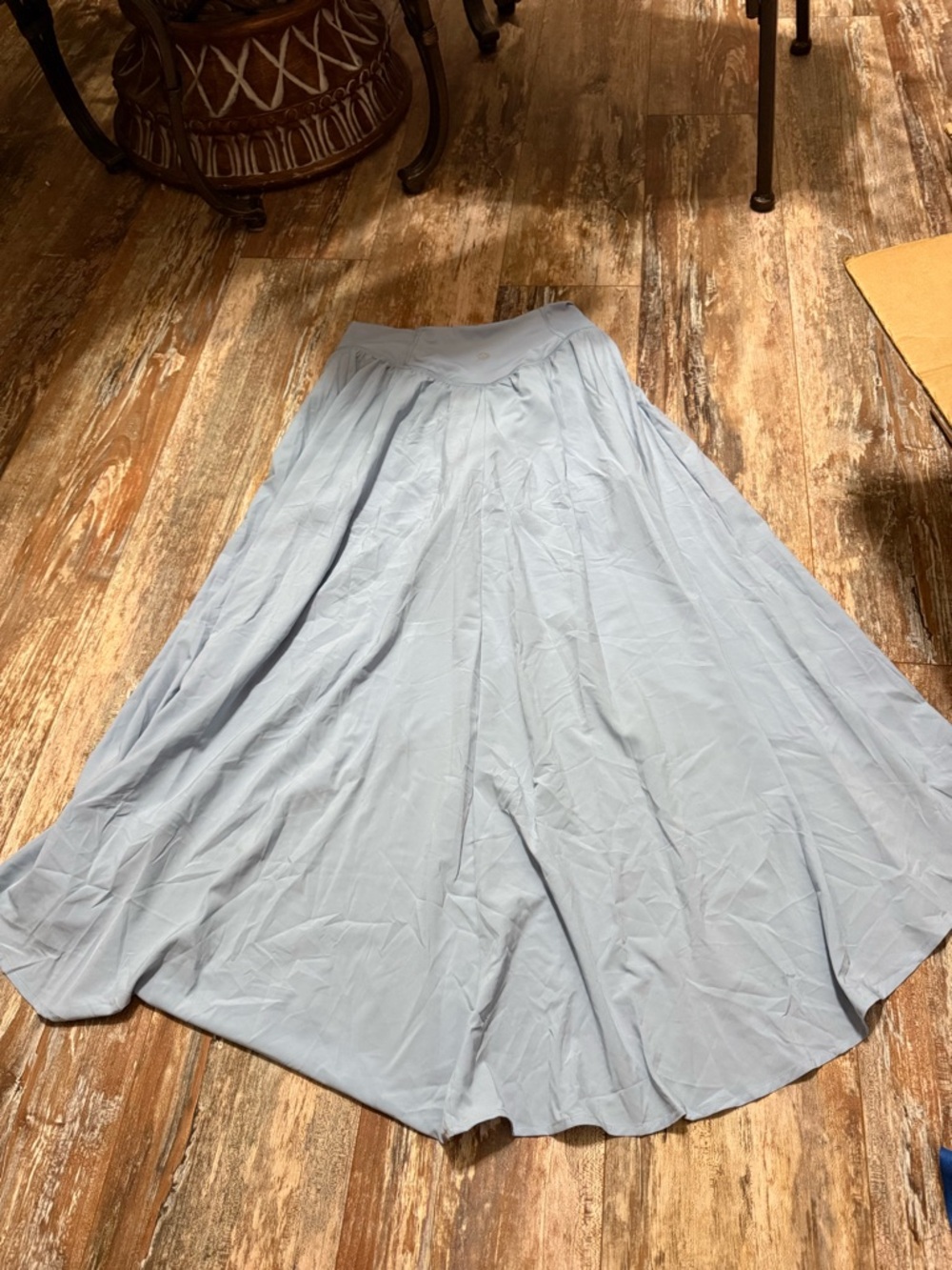 Iuga Light Blue hi low with Flowing Midi Hem. shorts underneath with tag